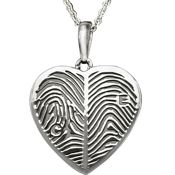 Fingerprint Jewelry LARGE HEART Pendant - Picture 6 of 6